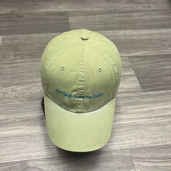 Sony Ericsson Hat Cap Strap Back Green Blue Athletic Tennis‎ Open Miami Mens